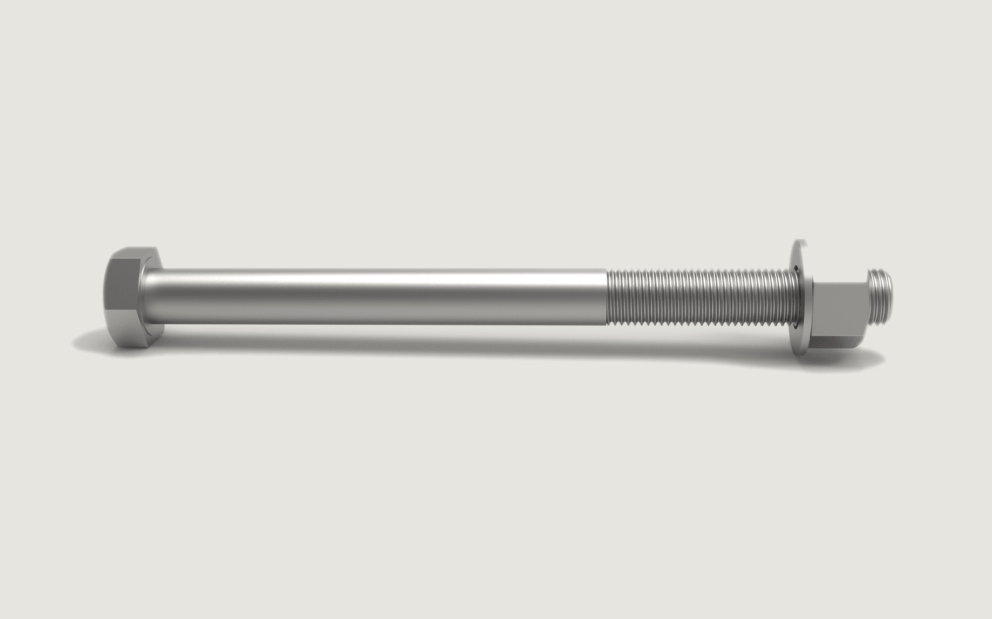 Headed anchor bolt with hex nut and washer