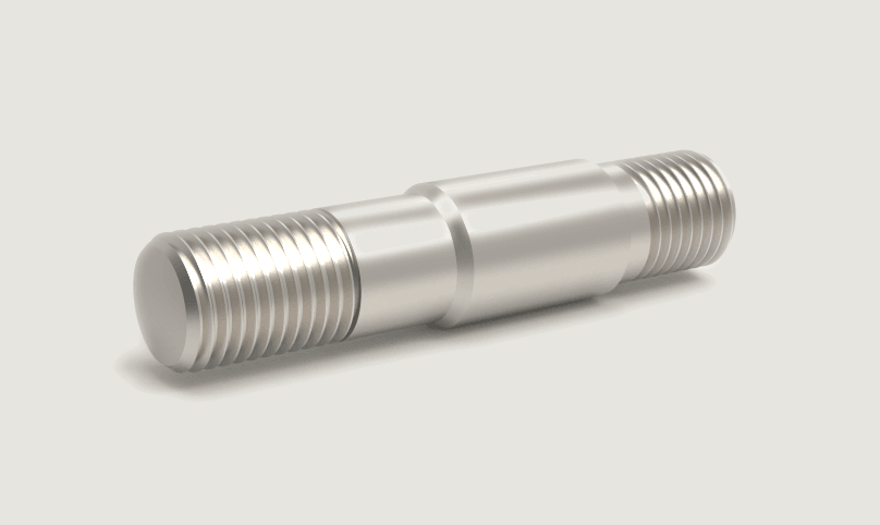 Custom CNC machined stud with reduced shank