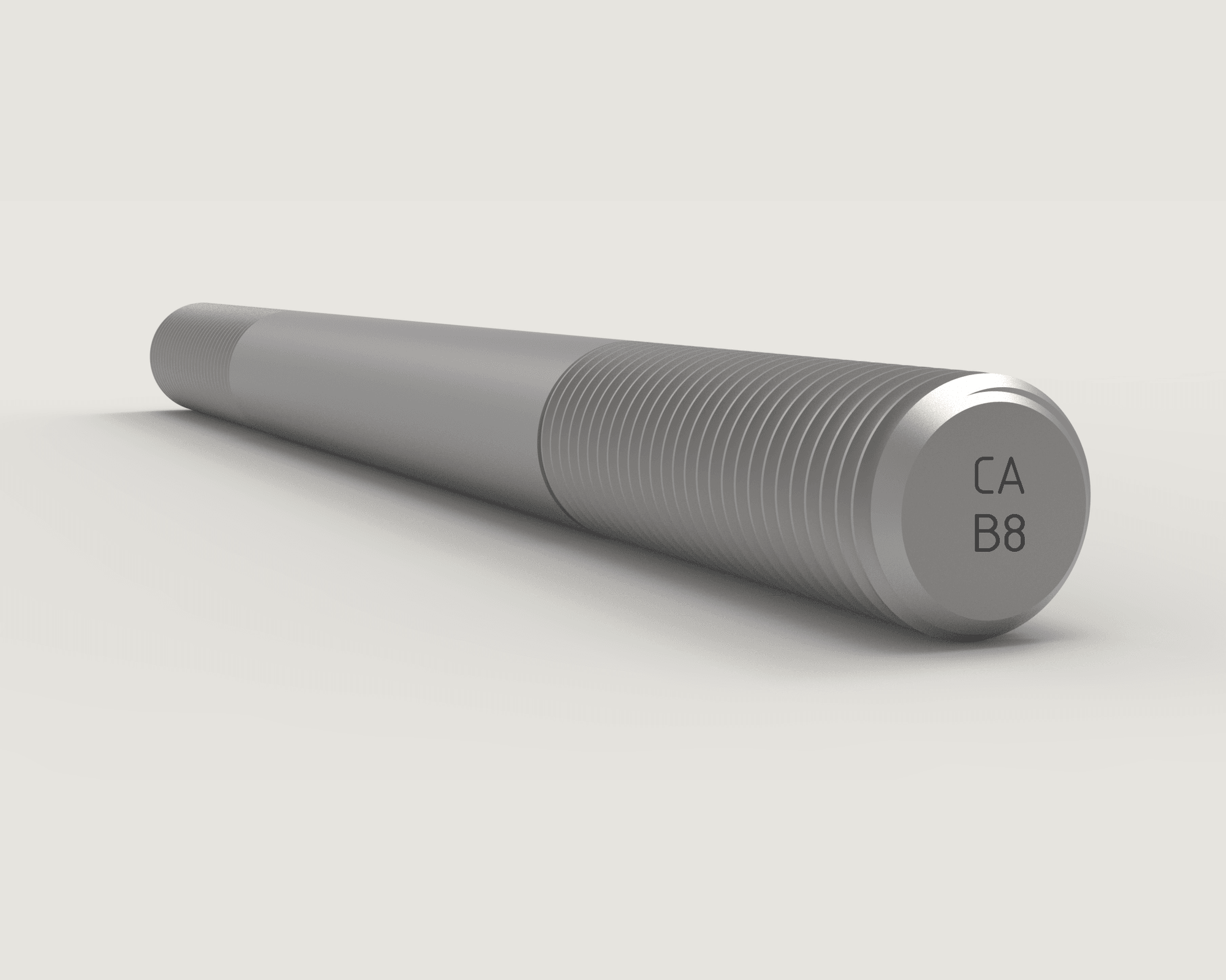 A193 B8 stainless anchor rod render
