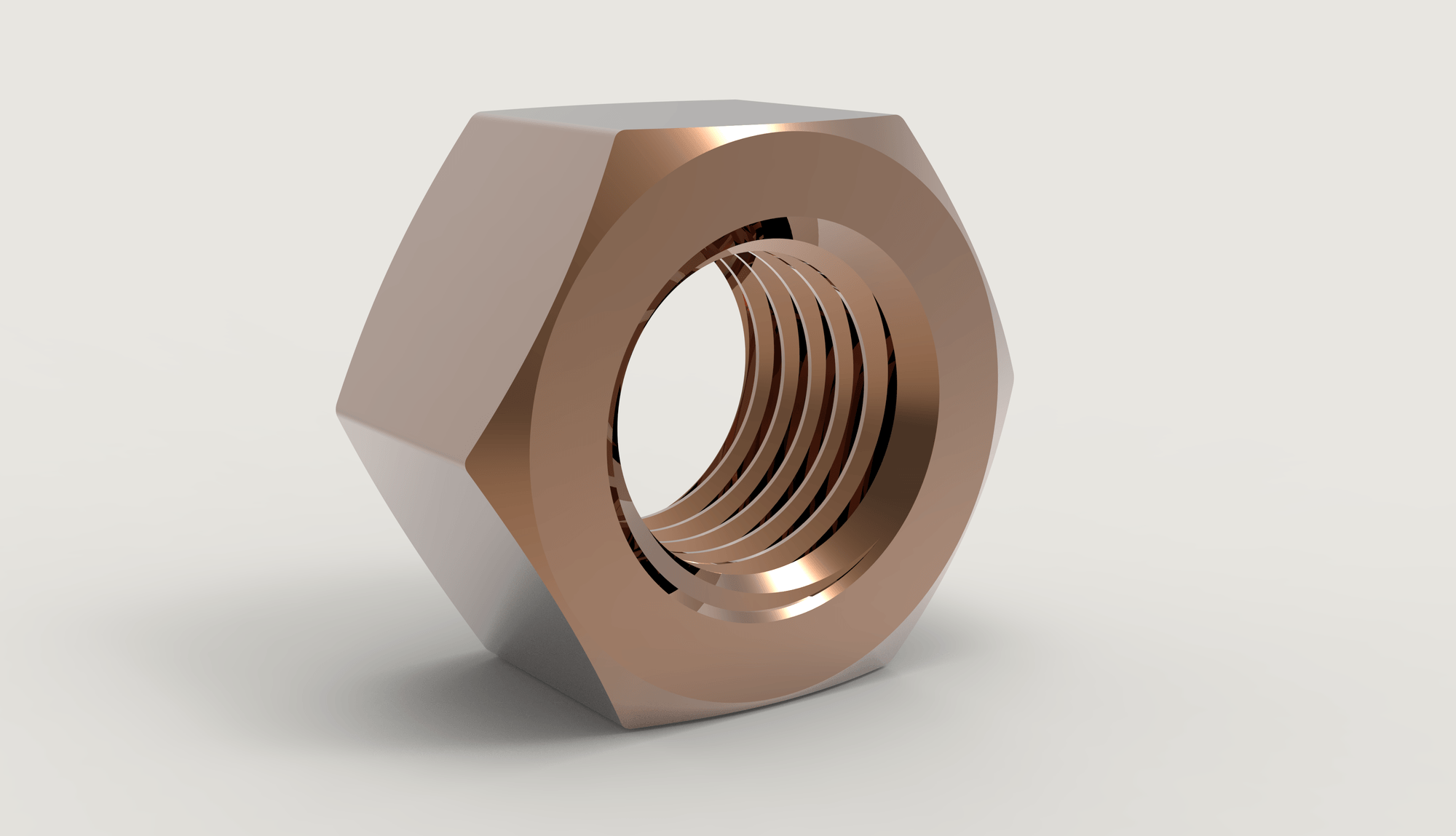 Silicon bronze hex nut