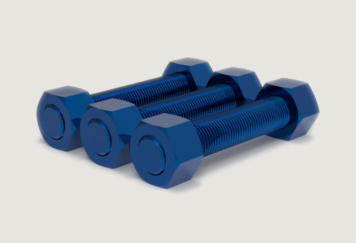 Stud bolt assembly kit with heavy hex nuts